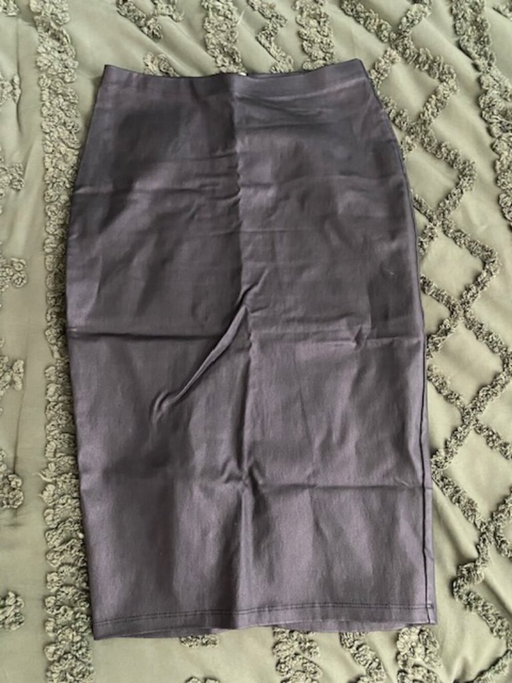 Black Leather Skirt - Size Small.